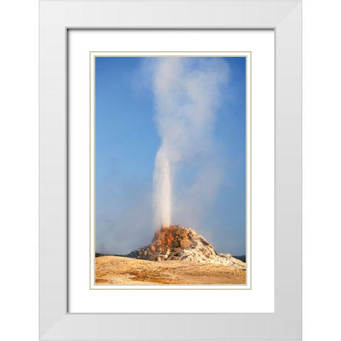 White Dome Geyser White Modern Wood Framed Art Print with Double Matting by Majchrowicz, Alan
