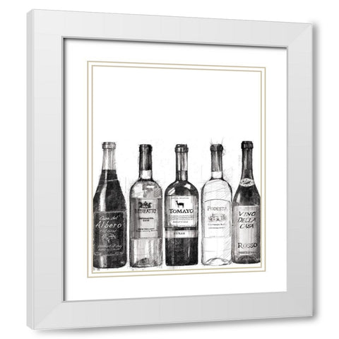 Wine Cellar III BW White Modern Wood Framed Art Print with Double Matting by Tillmon, Avery