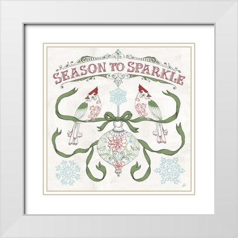 Christmas Season III White Modern Wood Framed Art Print with Double Matting by Brissonnet, Daphne