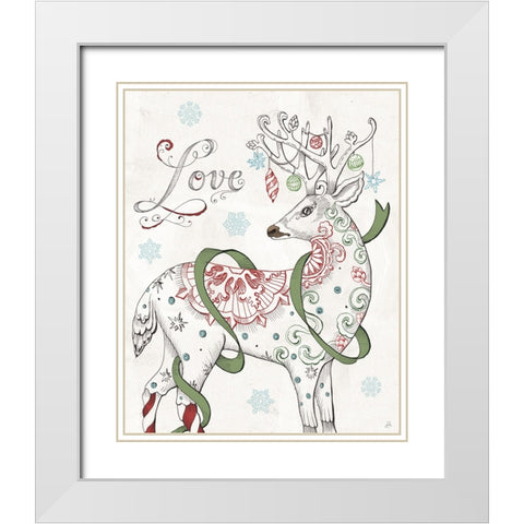 Christmas Season V White Modern Wood Framed Art Print with Double Matting by Brissonnet, Daphne