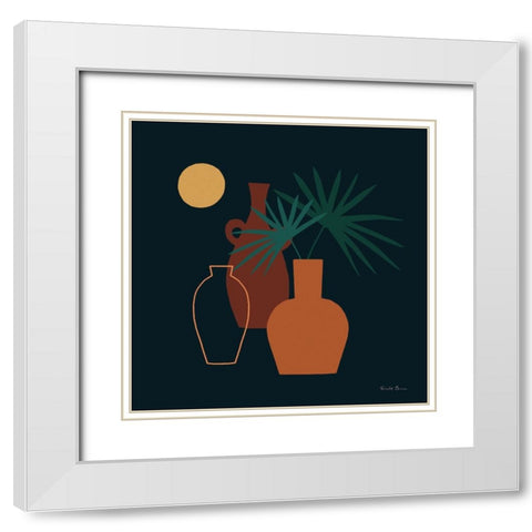 Mod Vessels I Regal White Modern Wood Framed Art Print with Double Matting by Zaman, Farida