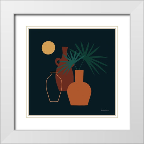 Mod Vessels I Regal White Modern Wood Framed Art Print with Double Matting by Zaman, Farida