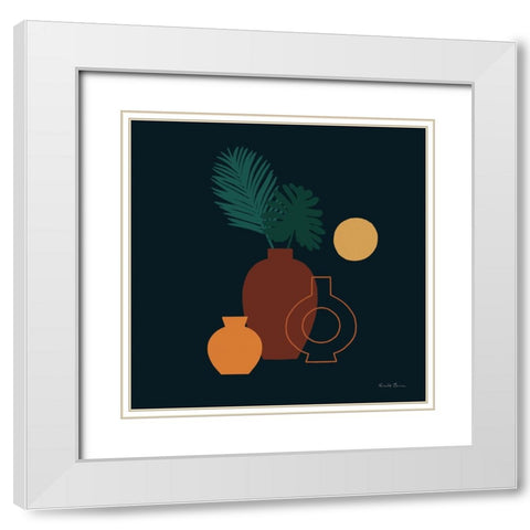 Mod Vessels II Regal White Modern Wood Framed Art Print with Double Matting by Zaman, Farida