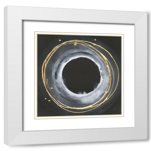 Eclipse I White Modern Wood Framed Art Print with Double Matting by Paschke, Chris