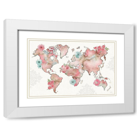 Vintage Travel I White Modern Wood Framed Art Print with Double Matting by Tavoletti, Anne