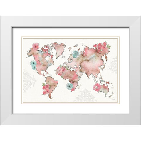 Vintage Travel I White Modern Wood Framed Art Print with Double Matting by Tavoletti, Anne