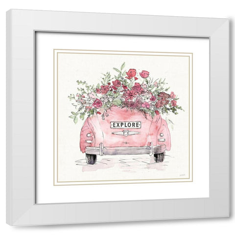 Vintage Travel IV White Modern Wood Framed Art Print with Double Matting by Tavoletti, Anne