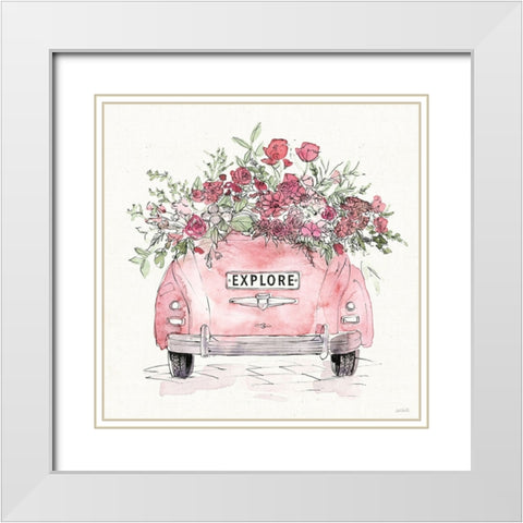 Vintage Travel IV White Modern Wood Framed Art Print with Double Matting by Tavoletti, Anne