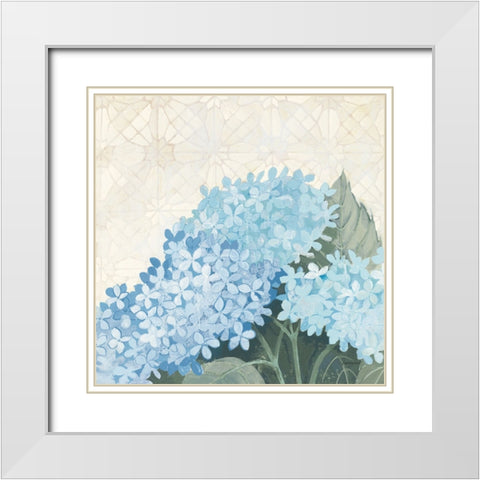 Decorative Hydrangea III Providence White Modern Wood Framed Art Print with Double Matting by Lovell, Kathrine