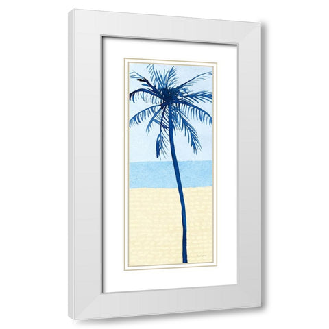Laguna Palms Triptych I White Modern Wood Framed Art Print with Double Matting by Charro, Mercedes Lopez
