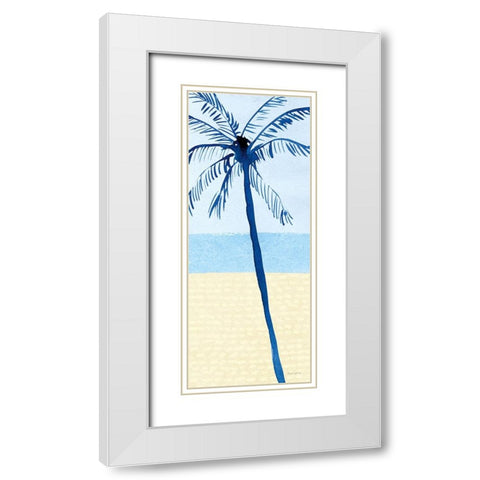 Laguna Palms Triptych III White Modern Wood Framed Art Print with Double Matting by Charro, Mercedes Lopez