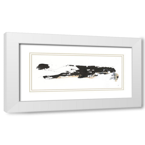 Scraping By II White Modern Wood Framed Art Print with Double Matting by Paschke, Chris