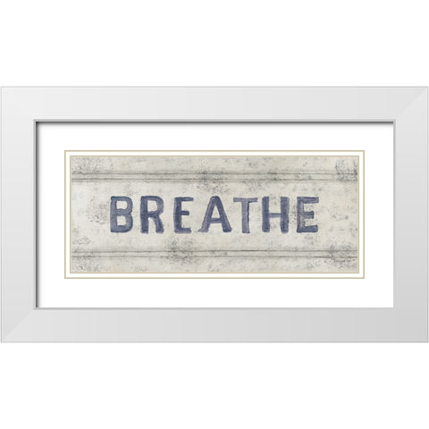 Victorian Bath Words I White Modern Wood Framed Art Print with Double Matting by Nai, Danhui