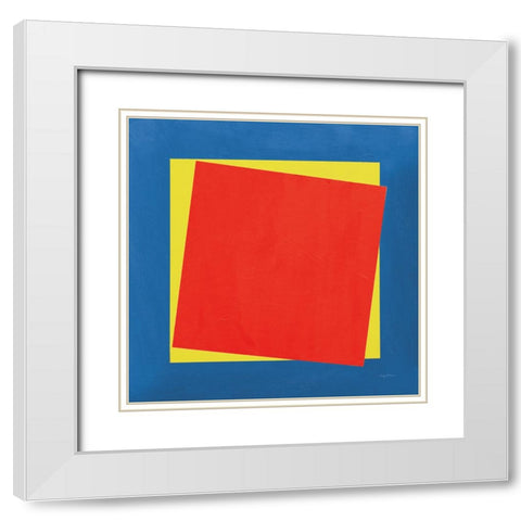 Geo Core Bright Primary White Modern Wood Framed Art Print with Double Matting by Tillmon, Avery