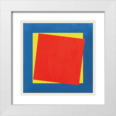 Geo Core Bright Primary White Modern Wood Framed Art Print with Double Matting by Tillmon, Avery