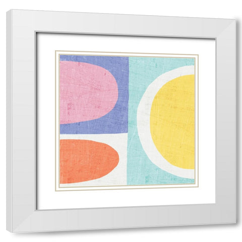 Pastel II White Modern Wood Framed Art Print with Double Matting by Wild Apple Portfolio