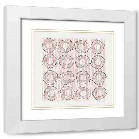 Main Street Twirled Blush White Modern Wood Framed Art Print with Double Matting by Warrick, Cheryl