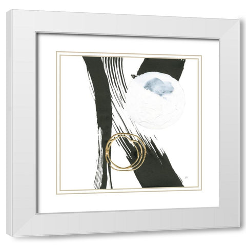 Many Moons II White Modern Wood Framed Art Print with Double Matting by Paschke, Chris