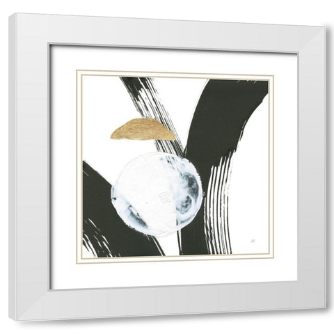 Many Moons III White Modern Wood Framed Art Print with Double Matting by Paschke, Chris