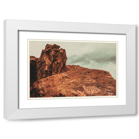 Welcome IV White Modern Wood Framed Art Print with Double Matting by Larson, Nathan