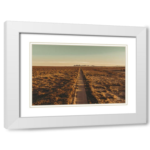 Welcome VI White Modern Wood Framed Art Print with Double Matting by Larson, Nathan