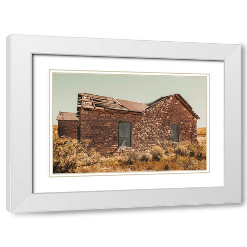 Welcome VII White Modern Wood Framed Art Print with Double Matting by Larson, Nathan