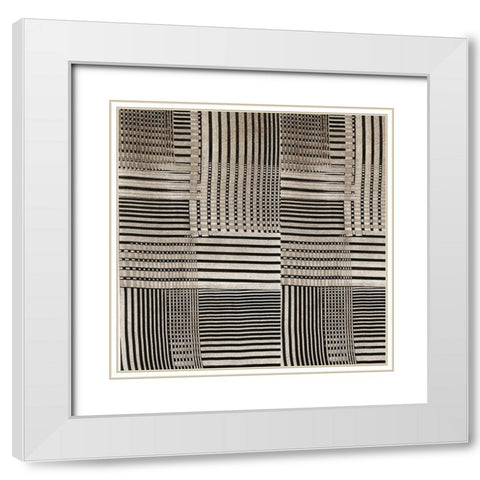 Raffia IV Neutral White Modern Wood Framed Art Print with Double Matting by Green, Nancy