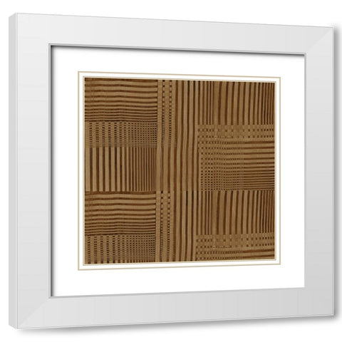 Raffia IX Neutral White Modern Wood Framed Art Print with Double Matting by Green, Nancy