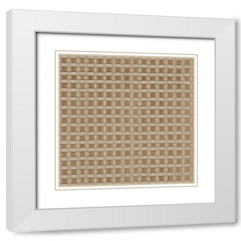 Raffia VII Neutral White Modern Wood Framed Art Print with Double Matting by Green, Nancy