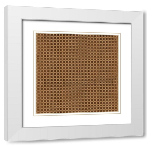 Raffia X Neutral White Modern Wood Framed Art Print with Double Matting by Green, Nancy