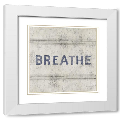 Victorian Bath Words I Sq White Modern Wood Framed Art Print with Double Matting by Nai, Danhui