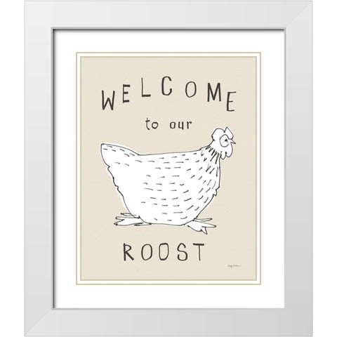 Roost I White Modern Wood Framed Art Print with Double Matting by Tillmon, Avery