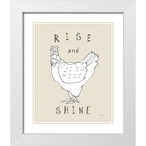 Roost II White Modern Wood Framed Art Print with Double Matting by Tillmon, Avery