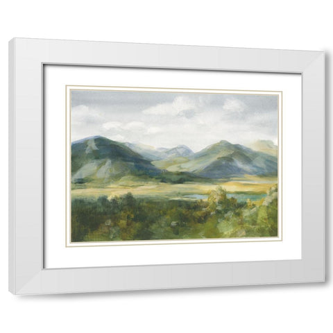 Gateway Realm White Modern Wood Framed Art Print with Double Matting by Nai, Danhui