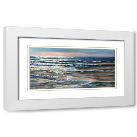 Shimmer White Modern Wood Framed Art Print with Double Matting by Vertentes, Jeanette