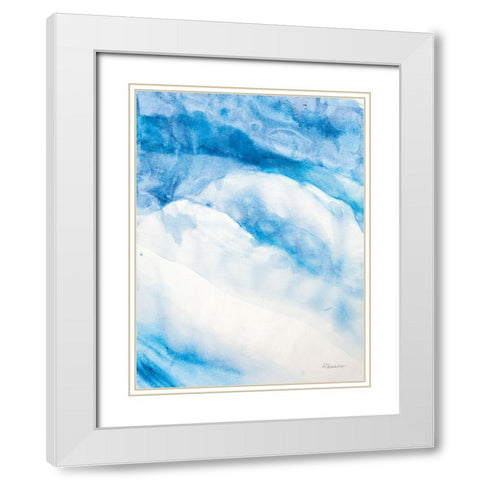 Mountain Mist I White Modern Wood Framed Art Print with Double Matting by Hristova, Albena