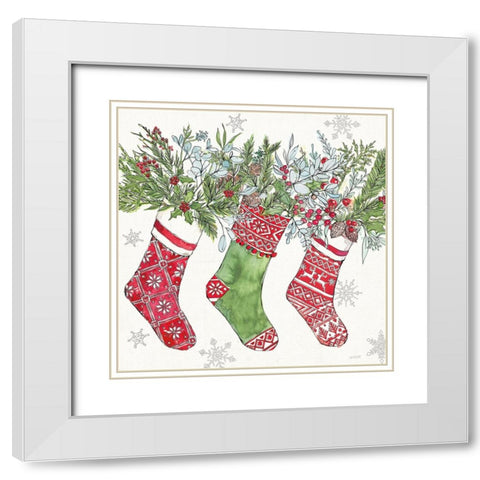 Signs of the Season IV White Modern Wood Framed Art Print with Double Matting by Tavoletti, Anne