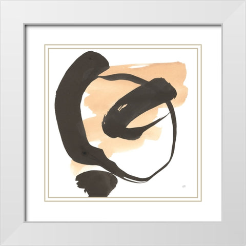 Black and Cream I White Modern Wood Framed Art Print with Double Matting by Paschke, Chris