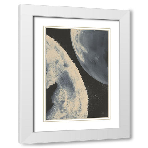 Planetary I White Modern Wood Framed Art Print with Double Matting by Paschke, Chris