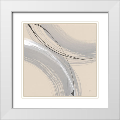 Intersection II White Modern Wood Framed Art Print with Double Matting by Paschke, Chris