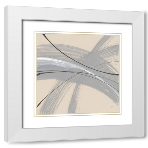 Intersection IV White Modern Wood Framed Art Print with Double Matting by Paschke, Chris