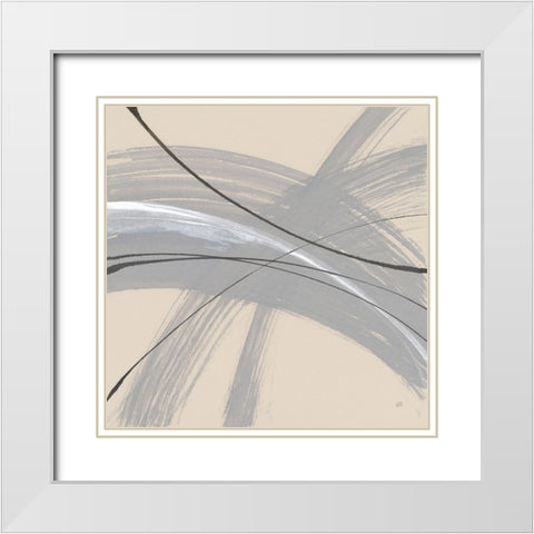 Intersection IV White Modern Wood Framed Art Print with Double Matting by Paschke, Chris