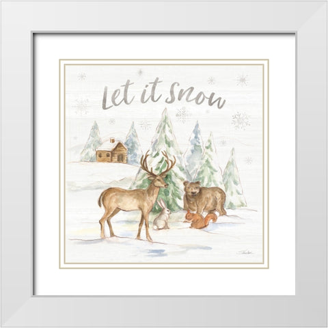 Winter Wonderland V White Modern Wood Framed Art Print with Double Matting by Vassileva, Silvia