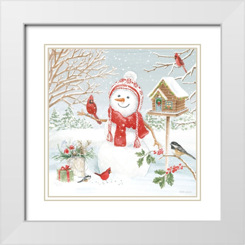 Snow Day V White Modern Wood Framed Art Print with Double Matting by Grove, Beth