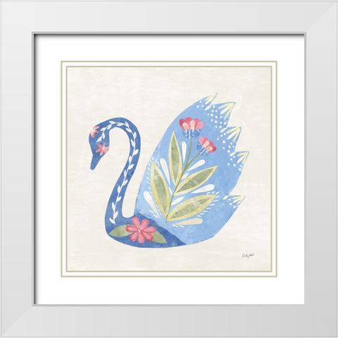 Folk Cottage IV White Modern Wood Framed Art Print with Double Matting by Prahl, Courtney