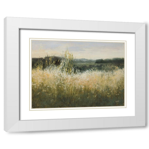 Field View White Modern Wood Framed Art Print with Double Matting by Purinton, Julia