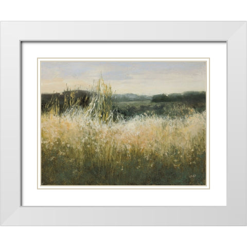 Field View White Modern Wood Framed Art Print with Double Matting by Purinton, Julia