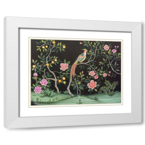 Paradise Garden White Modern Wood Framed Art Print with Double Matting by Purinton, Julia