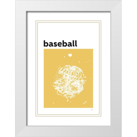 Baller I White Modern Wood Framed Art Print with Double Matting by Youngstrom, Kent