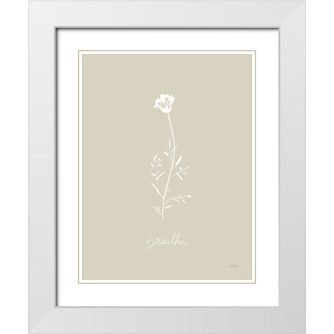 Delicate Wildflowers IV White Modern Wood Framed Art Print with Double Matting by Pete, Katrina
